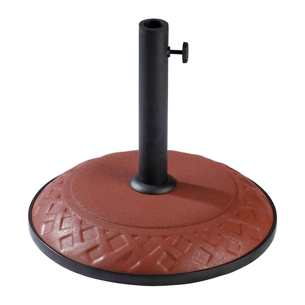 International Caravan Compound Resin Basket Weave Umbrella Stand, Terra Cotta - 23800-15-TC