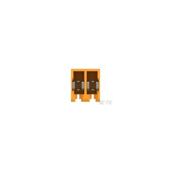 Te Connectivity Board Connector, 2 Contact(S), 1 Row(S), Female, 0.156 Inch Pitch, Idc Terminal, Locking, Orange - 3-644460-2