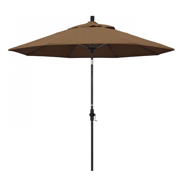California Umbrella Patio Umbrella, Octagon, 101" H, Sunbrella Fabric, Teak - 194061027776