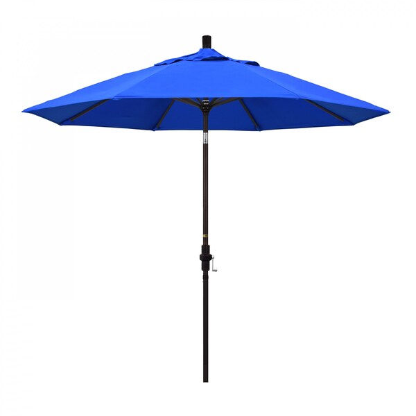 California Umbrella Patio Umbrella, Octagon, 102.38" H, Sunbrella Fabric, Pacific Blue - 194061017029