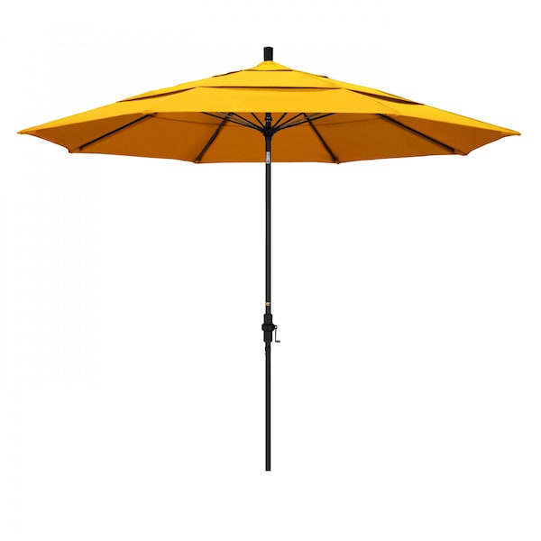 California Umbrella Patio Umbrella, Octagon, 109.5" H, Sunbrella Fabric, Sunflower Yellow - 194061020791