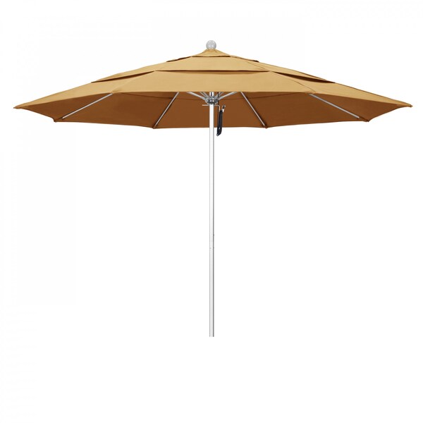 California Umbrella Patio Umbrella, Octagon, 107" H, Sunbrella Fabric, Wheat - 194061000175