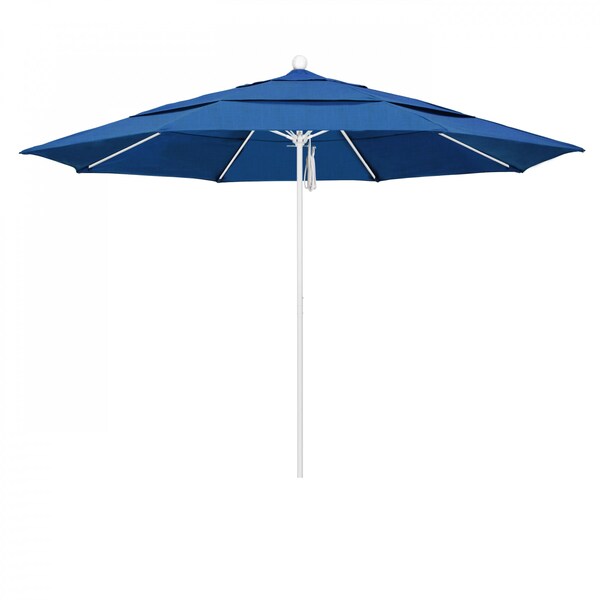 California Umbrella Patio Umbrella, Octagon, 107" H, Sunbrella Fabric, Regatta - 194061002025