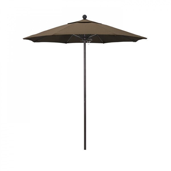 California Umbrella Patio Umbrella, Octagon, 96" H, Sunbrella Fabric, Cocoa - 194061003817