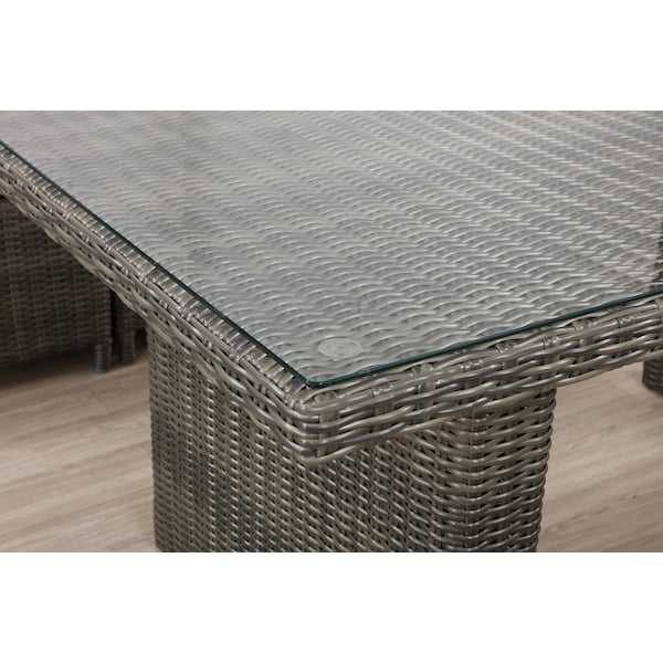 Alaterre Furniture Asti All-Weather Wicker Outdoor 26"H Cocktail Table - AWWF04FF