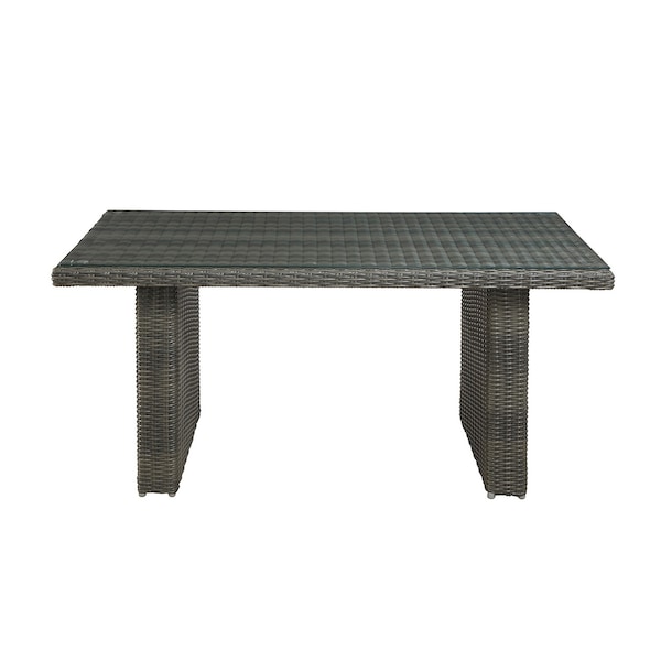 Alaterre Furniture Asti All-Weather Wicker Outdoor 26"H Cocktail Table - AWWF04FF