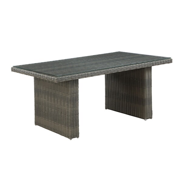 Alaterre Furniture Asti All-Weather Wicker Outdoor 26"H Cocktail Table - AWWF04FF