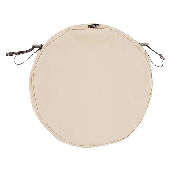 Classic Accessories Montlake Round Dining Seat Cushion Slipcover, Antique Beige, 15"x15" - 60-008-010301-RT