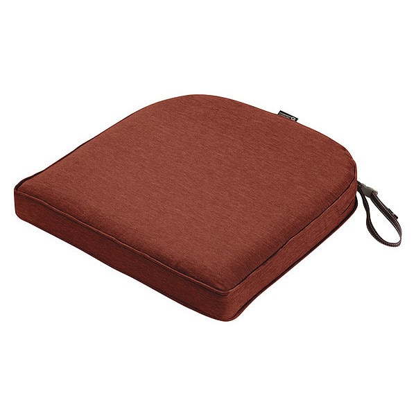 Classic Accessories Montlake Contoured Dining Seat Cushion, Heather Henna, 18"x18" - 62-005-HHENNA-EC