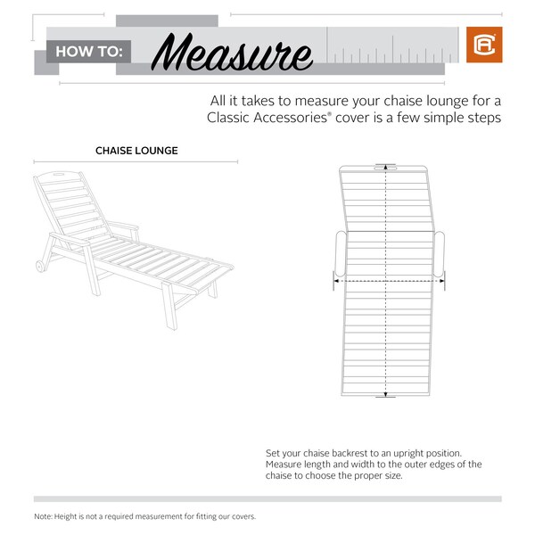 Classic Accessories Large Chaise Lounge Cover, 86 in L x 34 in W x 30 in H, 2PK - 55-712-045101-2PK