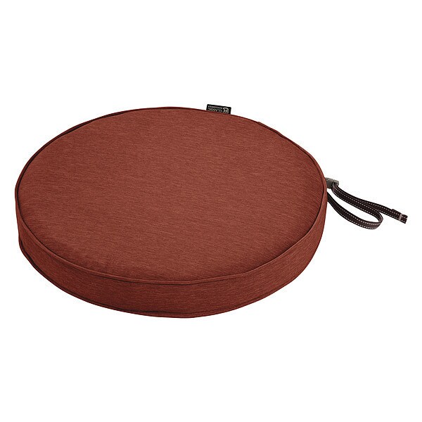 Classic Accessories Round Dining Seat Cushion, Heather Henna, 15" Dia - 62-002-HHENNA-EC