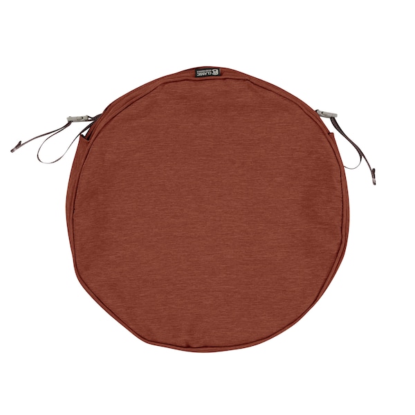 Classic Accessories Round Dining Seat Cushion, Heather Henna, 15" Dia - 62-002-HHENNA-EC