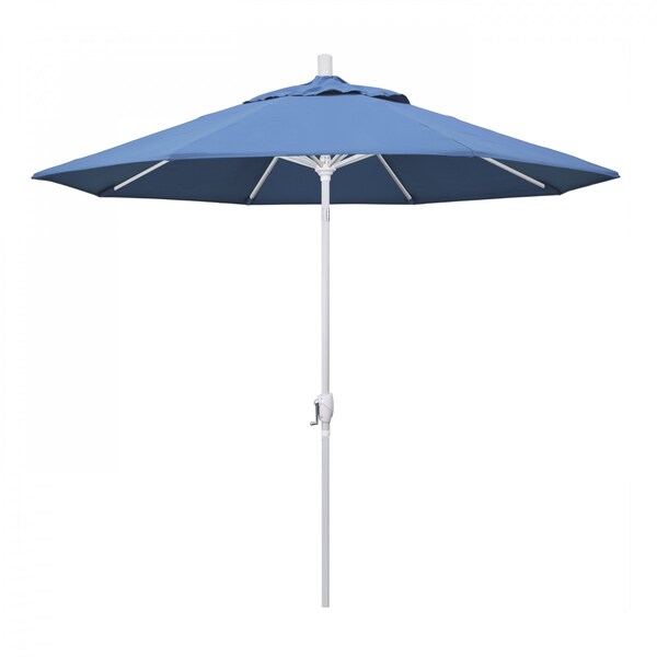 California Umbrella Patio Umbrella, Octagon, 101" H, Olefin Fabric, Frost Blue - 194061034279