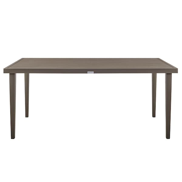 Armen Living Silvana 7 Piece Gray Aluminum Outdoor Dining Set with Gray Fabric - 840254332942