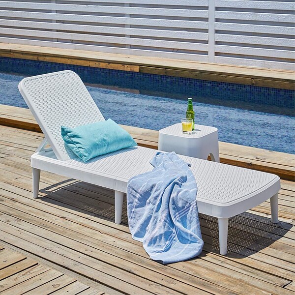 Lagoon Tahiti Resin Rattan Style Chaise Lounge - 7030W8-SSLGS