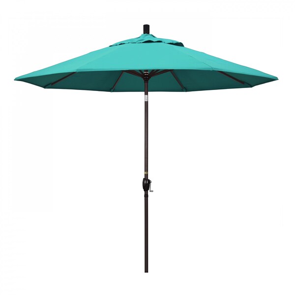 California Umbrella Patio Umbrella, Octagon, 101" H, Sunbrella Fabric, Aruba - 194061033012