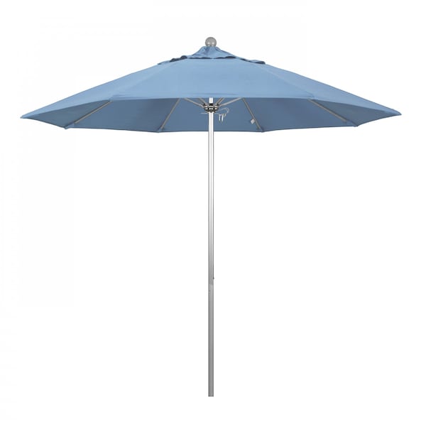 California Umbrella Patio Umbrella, Octagon, 103" H, Sunbrella Fabric, Air Blue - 194061005460