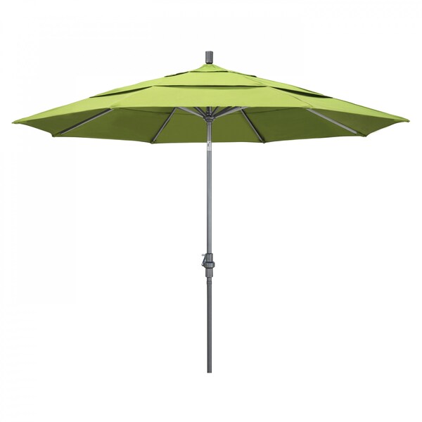 California Umbrella Patio Umbrella, Octagon, 110.5" H, Sunbrella Fabric, Parrot - 194061012819