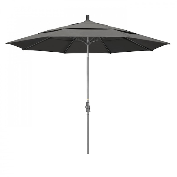 California Umbrella Patio Umbrella, Octagon, 109.5" H, Sunbrella Fabric, Charcoal - 194061019757