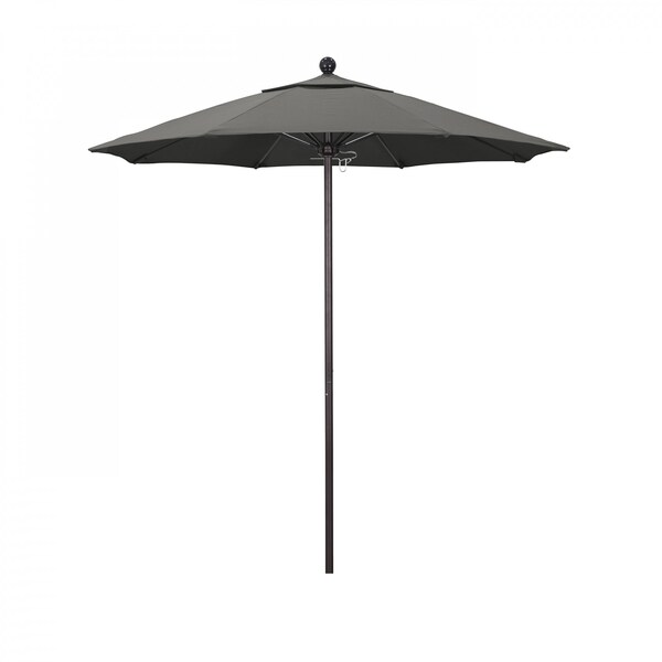 California Umbrella Patio Umbrella, Octagon, 96" H, Sunbrella Fabric, Charcoal - 194061003695