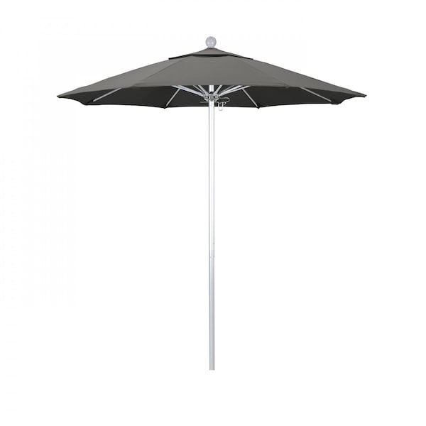 California Umbrella Patio Umbrella, Octagon, 96" H, Sunbrella Fabric, Charcoal - 194061002834