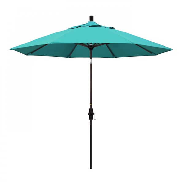 California Umbrella Patio Umbrella, Octagon, 102.38" H, Sunbrella Fabric, Aruba - 194061017159