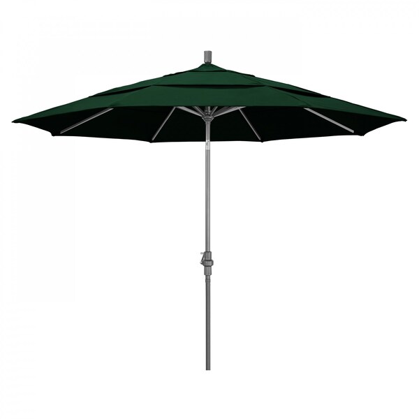 California Umbrella Patio Umbrella, Octagon, 110.5" H, Sunbrella Fabric, Forest Green - 194061012970