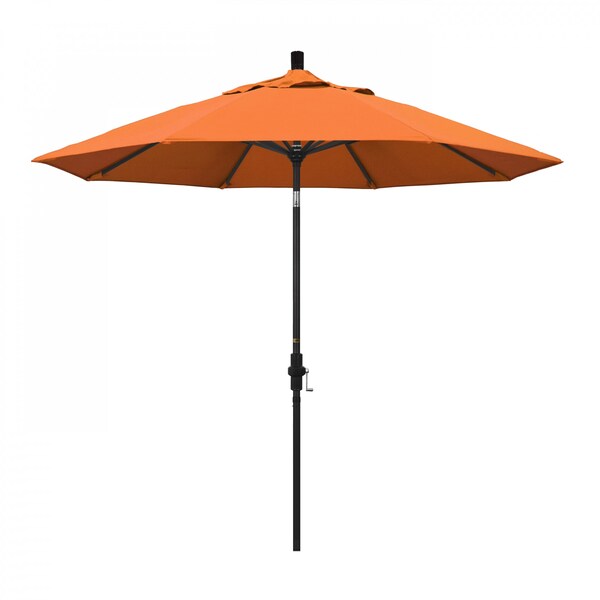 California Umbrella Patio Umbrella, Octagon, 102.38" H, Sunbrella Fabric, Tangerine - 194061018880