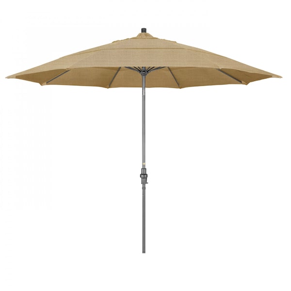California Umbrella Patio Umbrella, Octagon, 109.5" H, Sunbrella Fabric, Linen Sesame - 194061020098