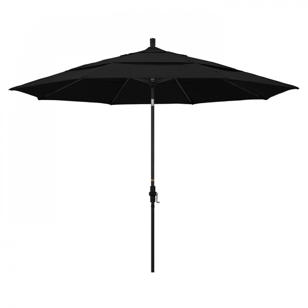 California Umbrella Patio Umbrella, Octagon, 110.5" H, Pacifica Fabric, Black - 194061015896