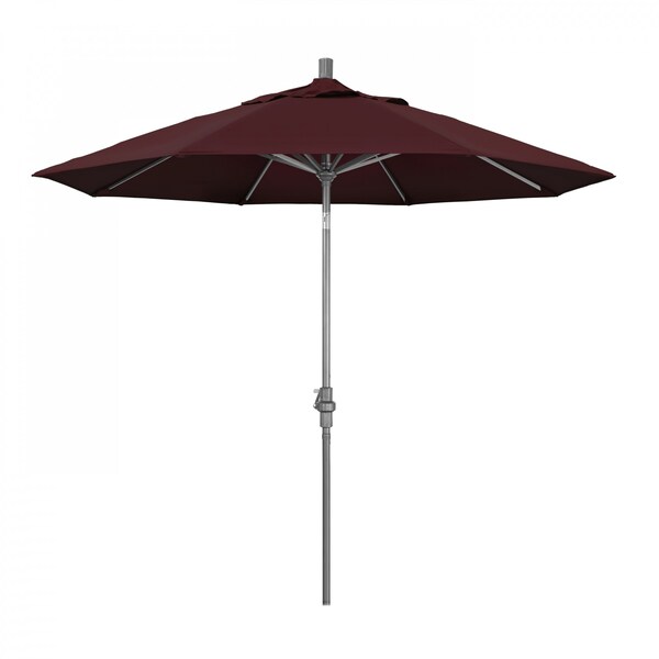 California Umbrella Patio Umbrella, Octagon, 102.38" H, Pacifica Fabric, Burgundy - 194061016879