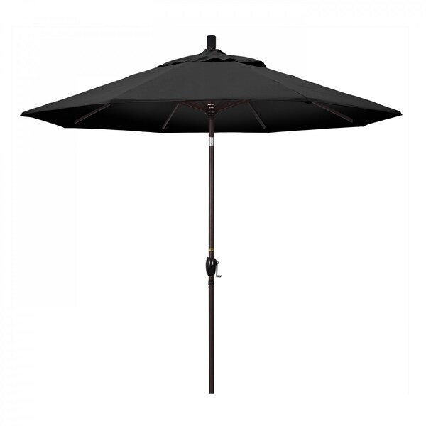 California Umbrella Patio Umbrella, Octagon, 101" H, Olefin Fabric, Black - 194061033395