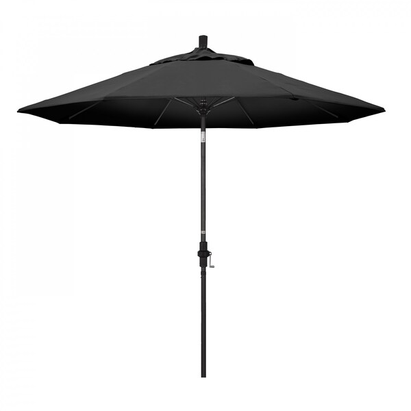 California Umbrella Patio Umbrella, Octagon, 101" H, Olefin Fabric, Black - 194061028018