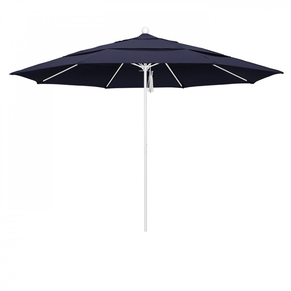 California Umbrella Patio Umbrella, Octagon, 107" H, Sunbrella Fabric, Navy - 194061001936