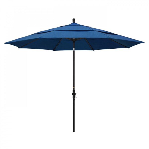 California Umbrella Patio Umbrella, Octagon, 110.5" H, Sunbrella Fabric, Regatta - 194061015568