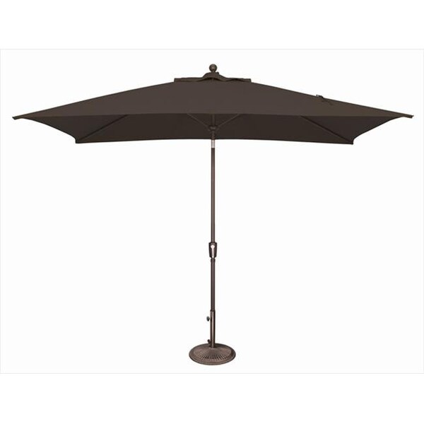 Simplyshade SimplyShade 6 x 10 ft. Rectangle Push Button Tilt Market Umbrella  Black - SSUM92-6X10RT00-D2408