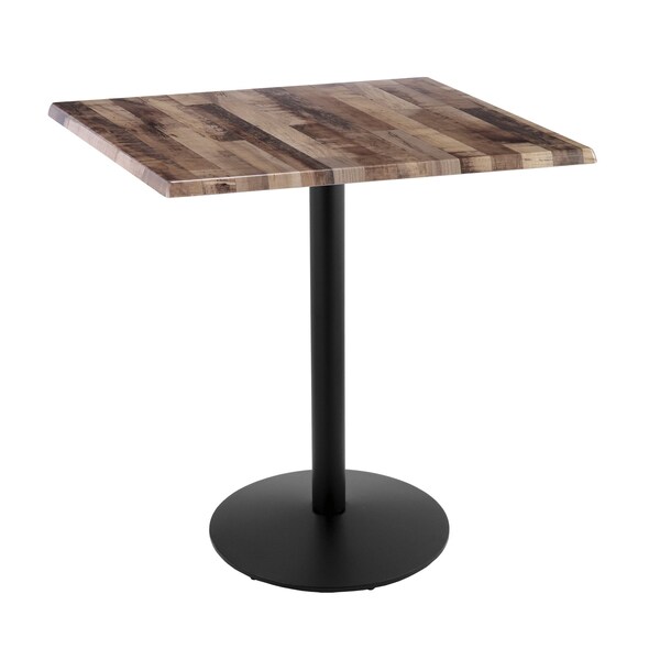 Holland Bar Stool Co 42" Tall In/Outdoor All-Season Table, 36" x 36" Square Rustic Top - OD214-2242BWOD36SQRUSTIC