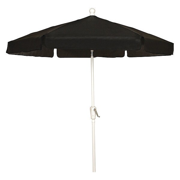 Fiberbuilt Garden Umbrella Crank White, Black, 7.5 ft. - 7GCRW-BLACK