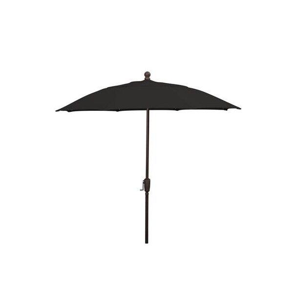 Fiberbuilt Home FiberBuilt Home 9HCRCB-Black 9 ft. Oct 6 Rib Crank Champagne Bronze with Black Spun Poly Canopy Patio Umbrella - 9HCRCB-BLACK