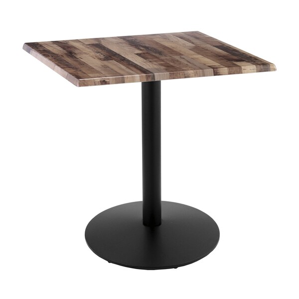 Holland Bar Stool Co 36" Tall In/Outdoor All-Season Table, 30" x 30" Square Rustic Top - OD214-2236BWOD30SQRUSTIC
