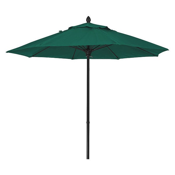 Fiberbuilt Market Umbrella 8Rib Push Up, Green, 7.5 ft. - 7MPUK-4637