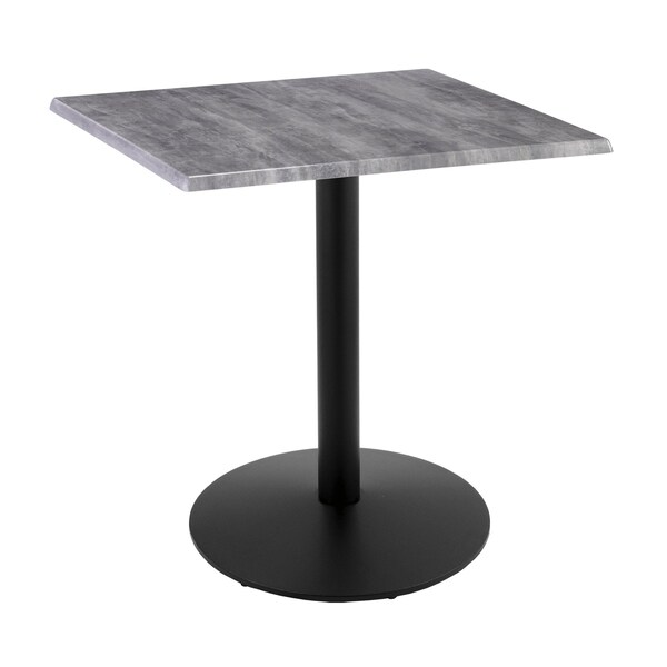 Holland Bar Stool Co 36" Tall In/Outdoor All-Season Table, 30" x 30" Square Greystone Top - OD214-2236BWOD30SQGRYSTN