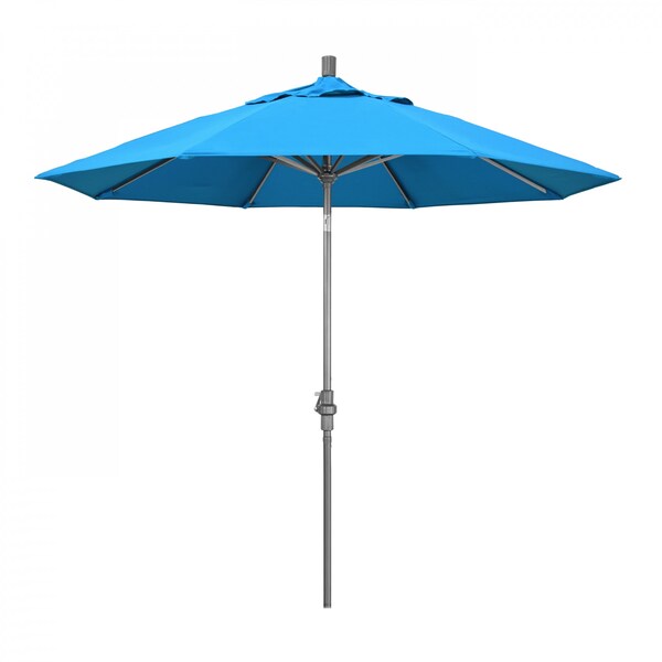 California Umbrella Patio Umbrella, Octagon, 102.38" H, Sunbrella Fabric, Canvas Cyan - 194061016473
