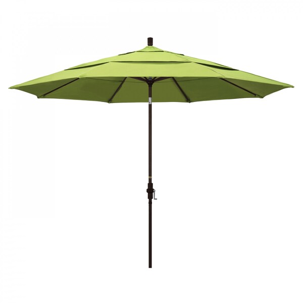 California Umbrella Patio Umbrella, Octagon, 110.5" H, Sunbrella Fabric, Parrot - 194061013656