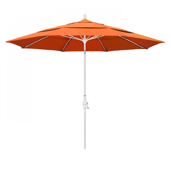 California Umbrella Patio Umbrella, Octagon, 109.5" H, Sunbrella Fabric, Tangerine - 194061021460