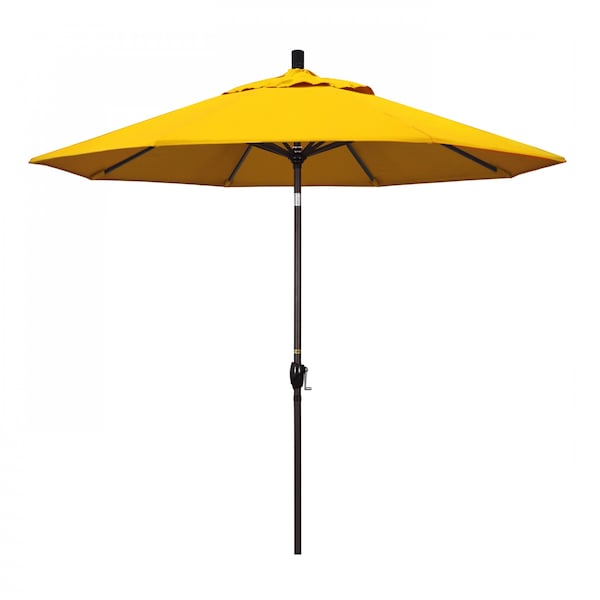 California Umbrella Patio Umbrella, Octagon, 101" H, Sunbrella Fabric, Sunflower Yellow - 194061033111