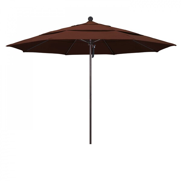 California Umbrella Patio Umbrella, Octagon, 107" H, Sunbrella Fabric, Bay Brown - 194061001080