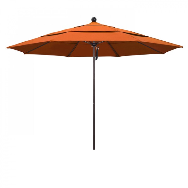 California Umbrella Patio Umbrella, Octagon, 107" H, Sunbrella Fabric, Tuscan - 194061001042