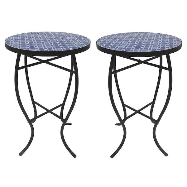 W Unlimited Mosaic Art Collection Alpine Accent Table Set of 2 - SW2129E-SET2