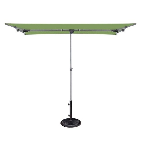 Capri Capri SSBU-5X7RT5T-P027 5 x 7 ft. Rectangular Contemporary Umbrella; Platinum & Lime - SSBU-5X7RT5T-P027